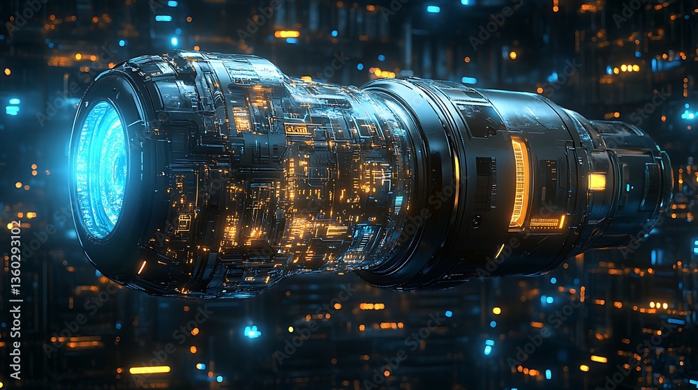 Futuristic Engine with SciFi Tech. Futuristic Engine with SciFi Tech.