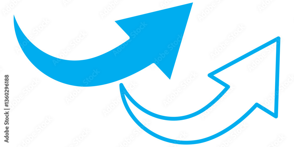 Long Red Curved arrow icon vector. Red long arrow vector. flat style Arrow symbol. RED of an arrow on a white background. vector illustration. Long Red Curved arrow icon vector. Red long arrow vector. flat style Arrow symbol. RED of an arrow on a white background. vector illustration.