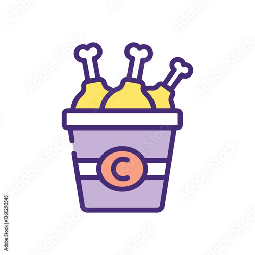Chicken Leg icon vector