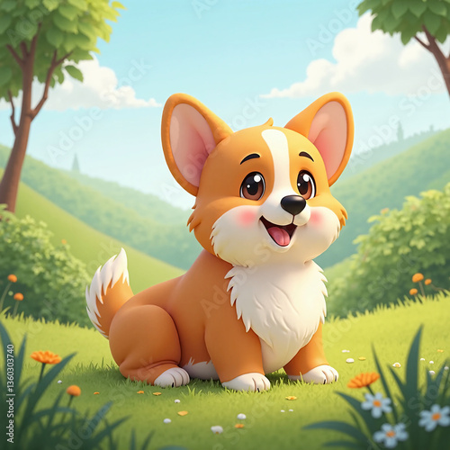 a cute cordi dog photo