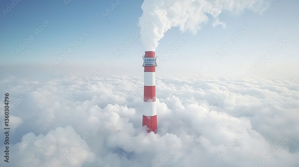 Smokestack Cloudscape: Industrial Emission. Smokestack Cloudscape: Industrial Emission.