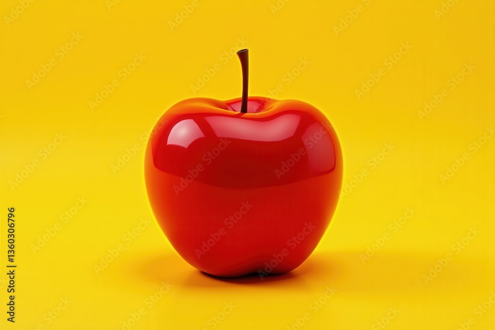 Obraz premium Red on bright yellow background