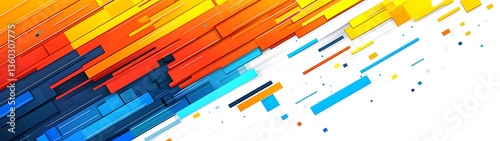Colorful abstract background featuring rectangular shapes and various gradients