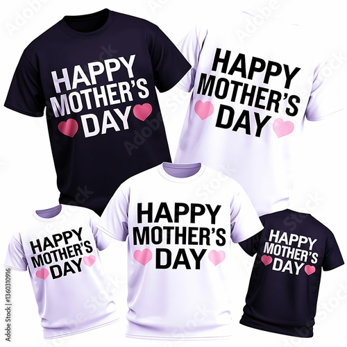 Happy Mother's Day Celebrating t-shirt design and a graphic design for a Mother's Day t-shirt featuring the words 
