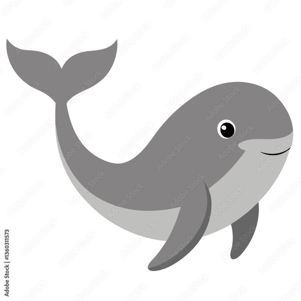 a cheerful whale swimming with a smile. The illustration showcases a friendly creature in a playful pose a cheerful whale swimming with a smile. The illustration showcases a friendly creature in a playful pose