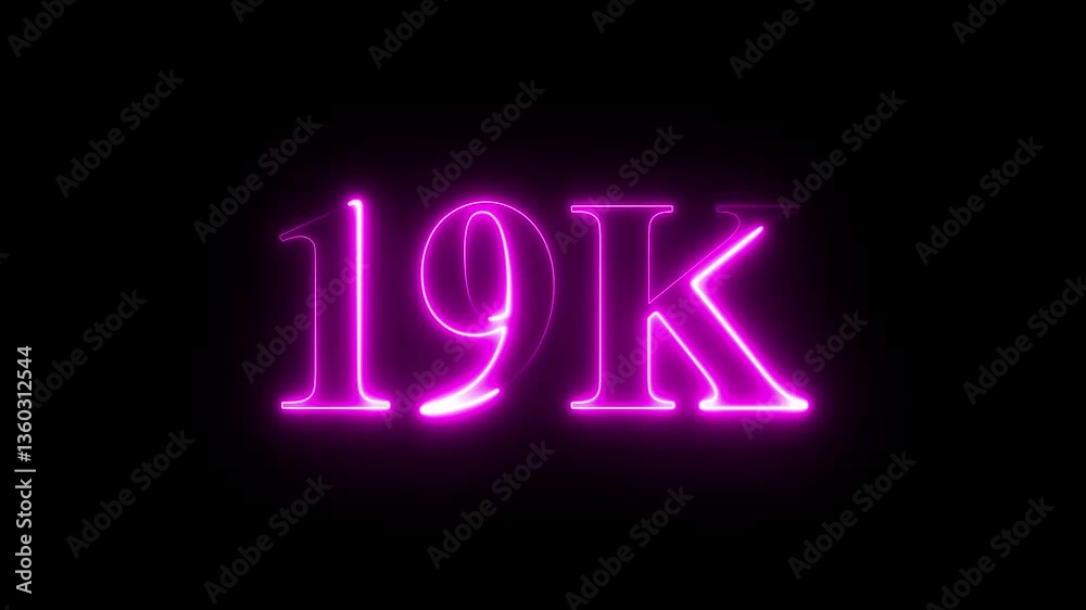 19k text font with neon effect,19k followers, Thank You, social media post. Thank you followers congratulation card. Achievement in 19K followers Congratulating networking thanks. 19k text font with neon effect,19k followers, Thank You, social media post. Thank you followers congratulation card. Achievement in 19K followers Congratulating networking thanks.