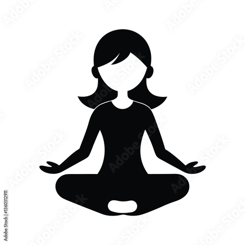 yoga girl vector