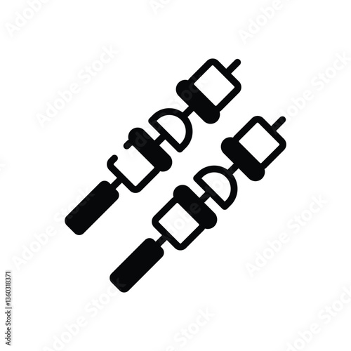 Skewer  icon vector