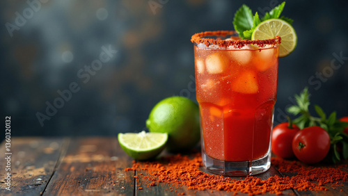 Spicy Michelada Cocktail Isolated on Transparent Background for Summer Parties and Cinço de Mayo Celebrations