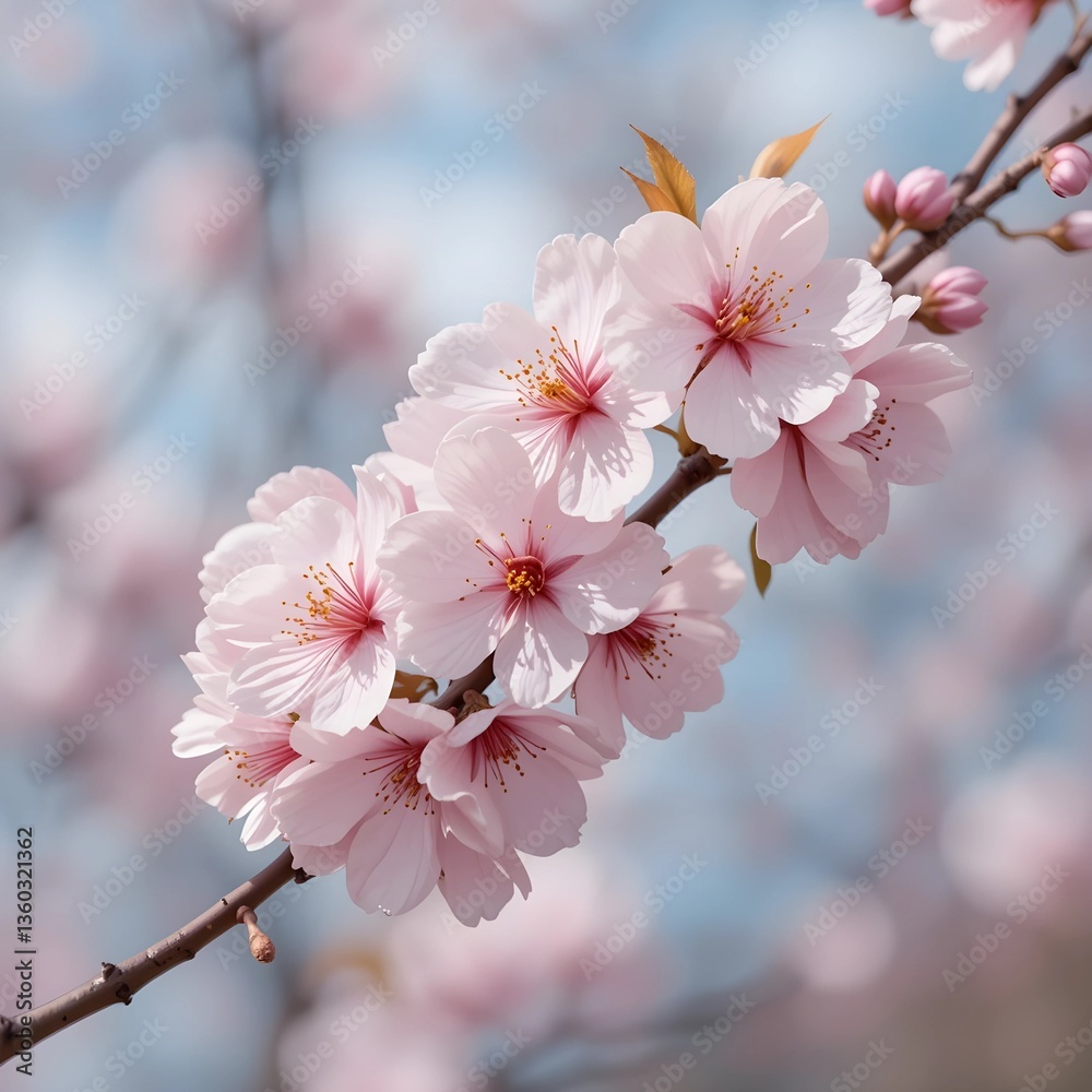 Obraz premium The most beautiful flowers of spring, cherry blossoms 4K