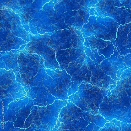 Electric blue lightning pattern with dynamic energy streaks on dark background