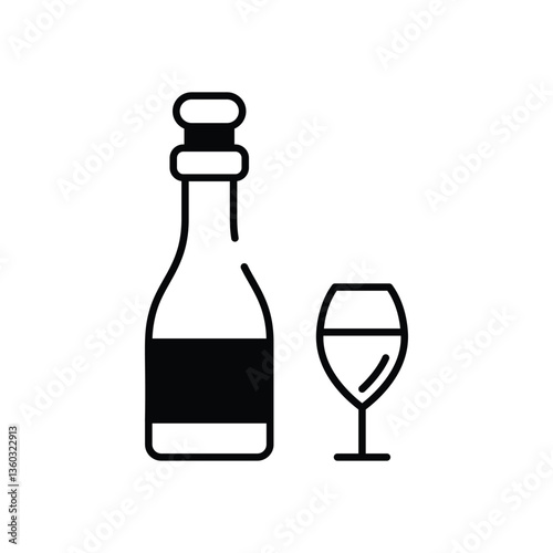 Wine vector icon stock illustration