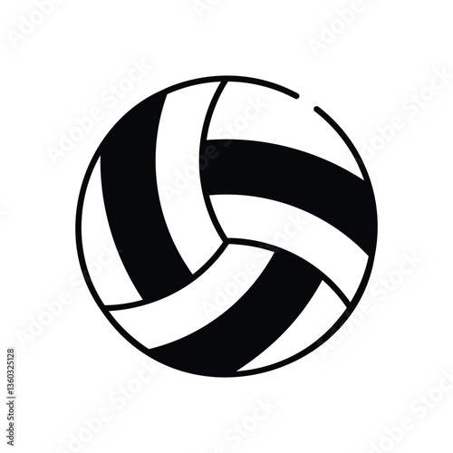 Volleyball vector icon stock illustration