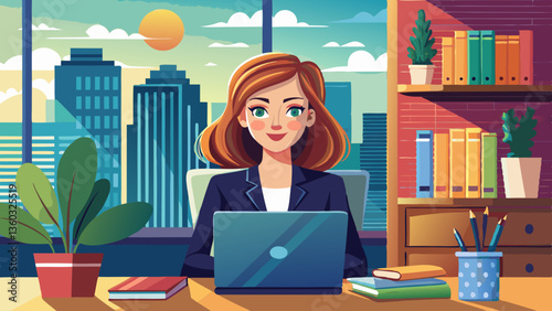 I love what I do. Cropped portrait of an attractive young businesswoman working on her laptop while sitting in the office