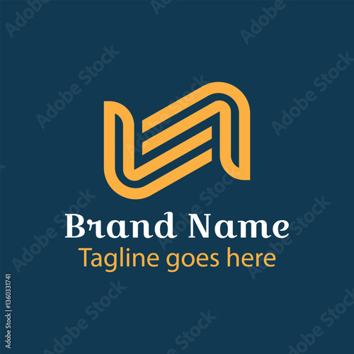 Modern business logo design with vector symbol for company. Fully vector file. CMYK color mode.