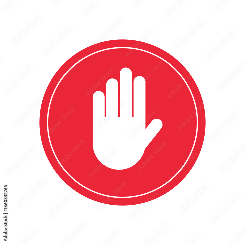 Stop red sign icon design vector Stop red sign icon design vector
