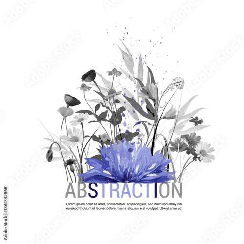 Handmade greeting card wildflowers
