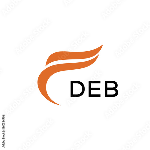 DEB creative minimalist letter logo.	