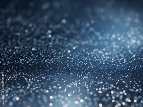 Abstract background dark blue color filled small white Glitter Particles Background.