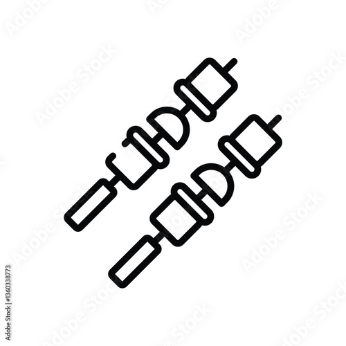 Skewer  icon vector