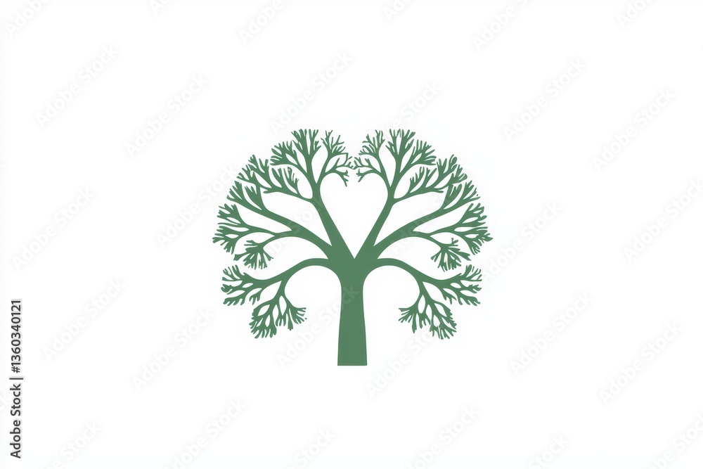 Obraz premium Stylized Tree Design that Symbolizes Growth and the Importance of Nature in our Lives