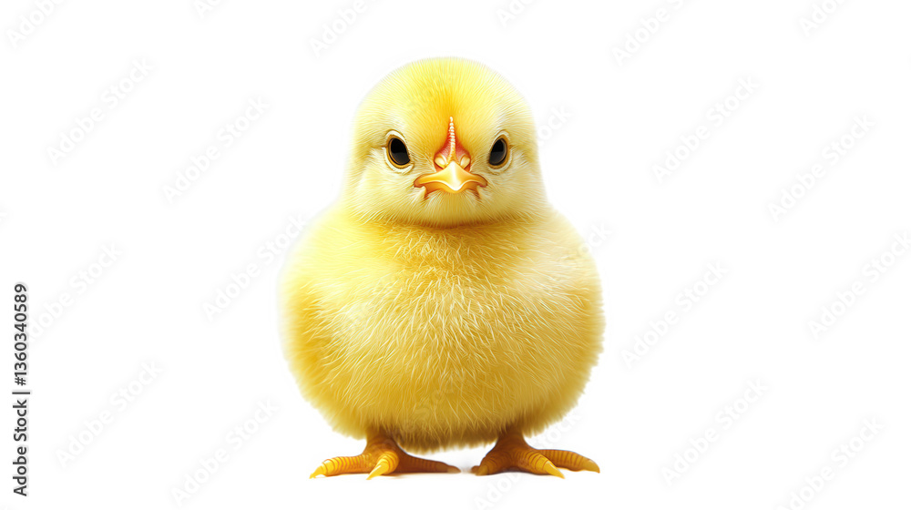 Fototapeta premium Adorable Yellow Chick Portrait