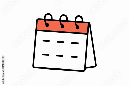 A vector calendar icon depicting a desktop design with a highlighted 19th September date
