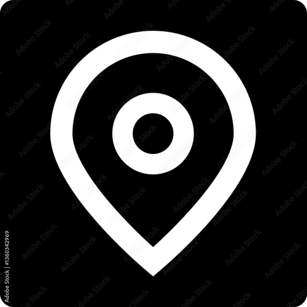 A collection of minimalist white icons arranged neatly on a sleek black squared background A collection of minimalist white icons arranged neatly on a sleek black squared background