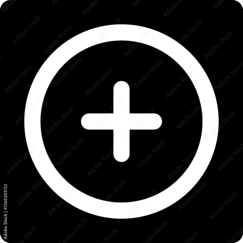 A collection of minimalist white icons arranged neatly on a sleek black squared background A collection of minimalist white icons arranged neatly on a sleek black squared background