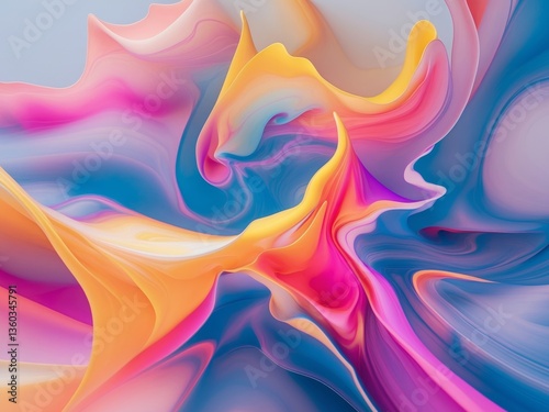 Abstract digital art piece that appears to be Vivid fluid