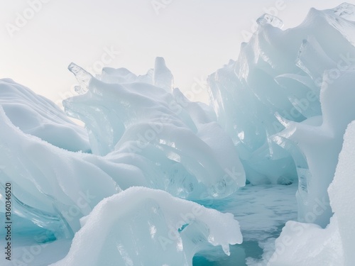 Abstract digital art piece that appears to be a torrent of ice.