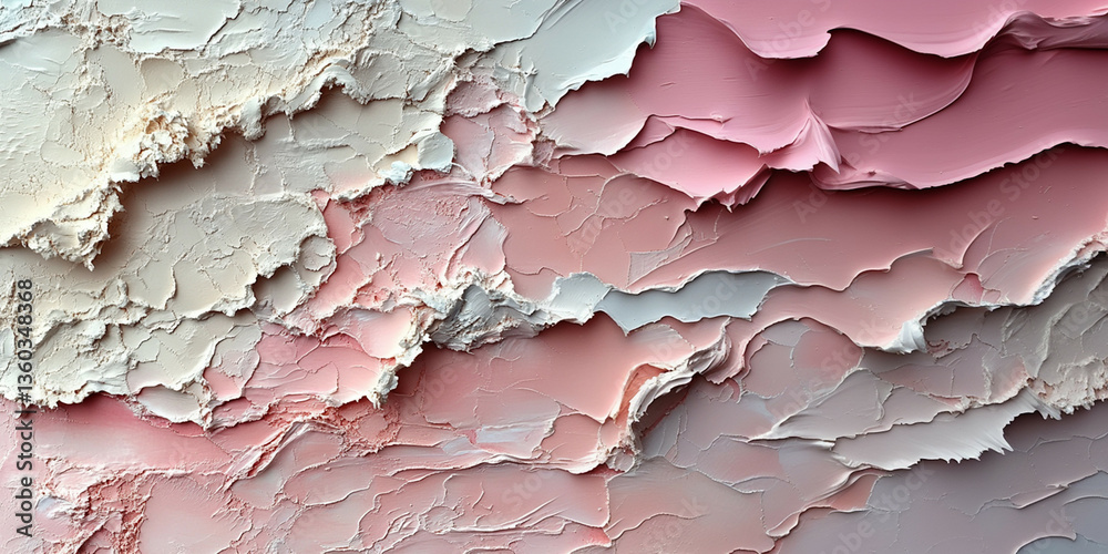 Obraz premium Textural relief. Plaster. Pastel layers.