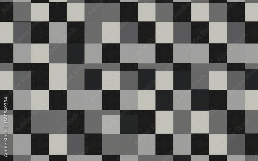 Fototapeta premium Black and white plaid pattern for background, seamless pattern.