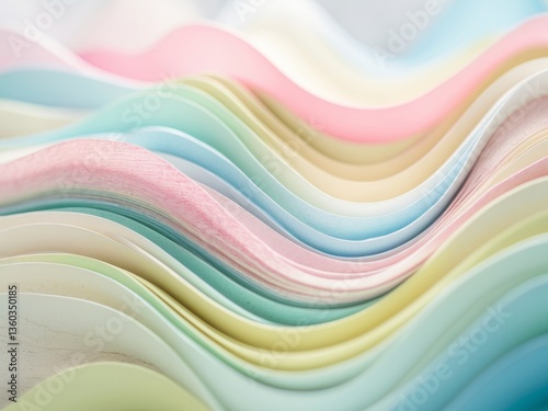Colorful Wavy Layers Abstract Background Graphic Resource Design Template