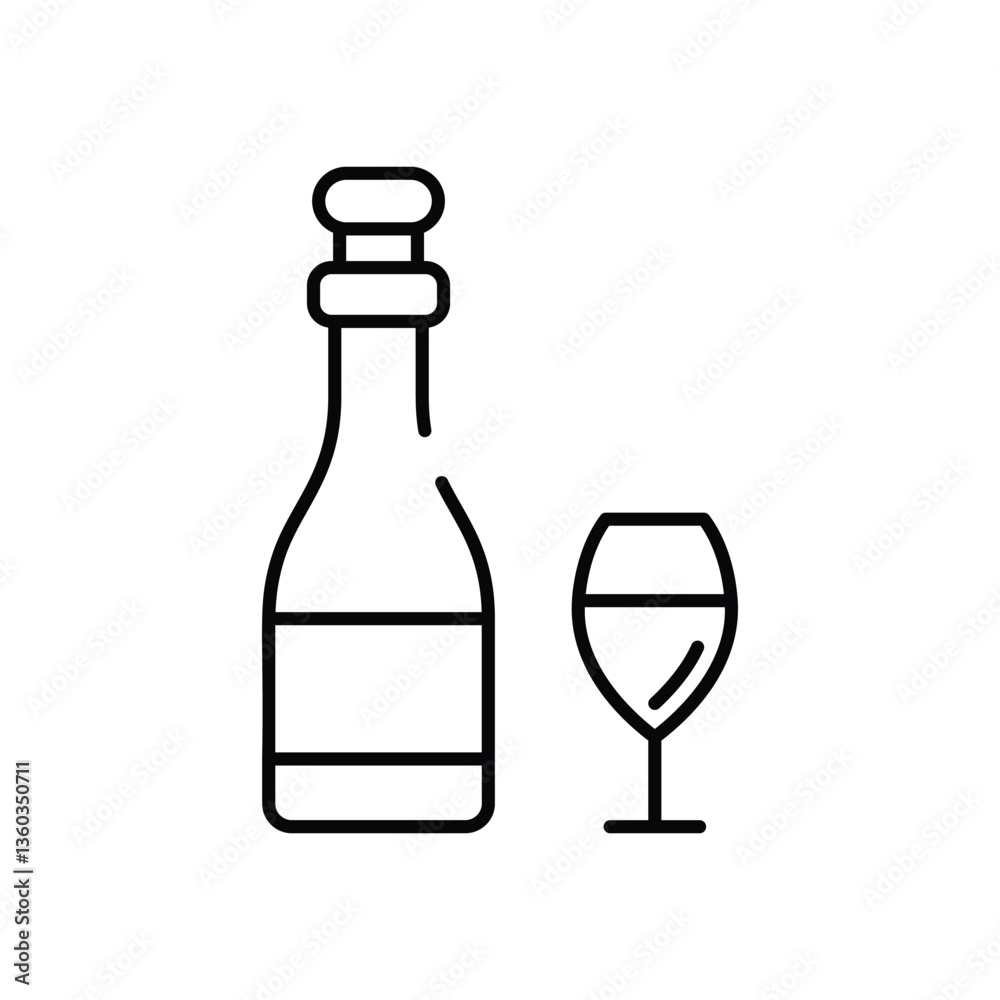 Wine vector icon stock illustration Wine vector icon stock illustration