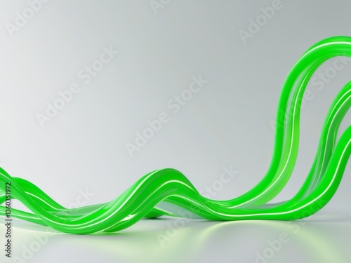 Abstract digital art piece that appears to be Organic green lines.