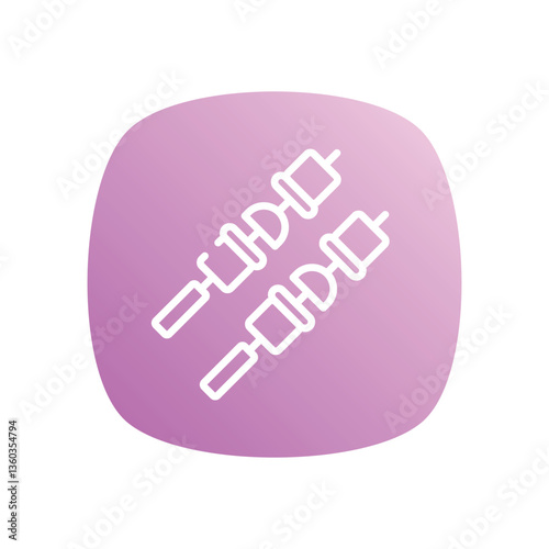 Skewer  icon vector
