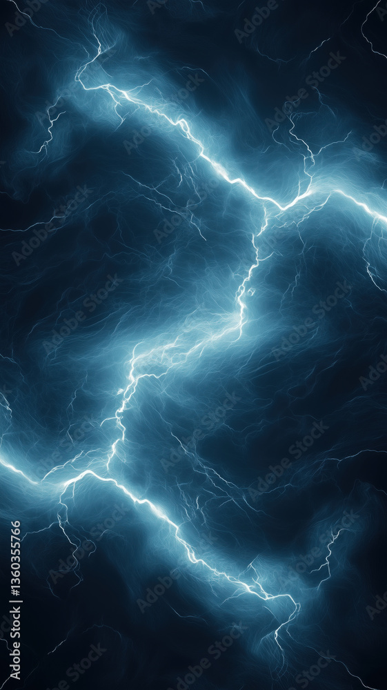Fototapeta premium Electrified turbulence captured in a glowing web of plasma currents and bright voltage lines.