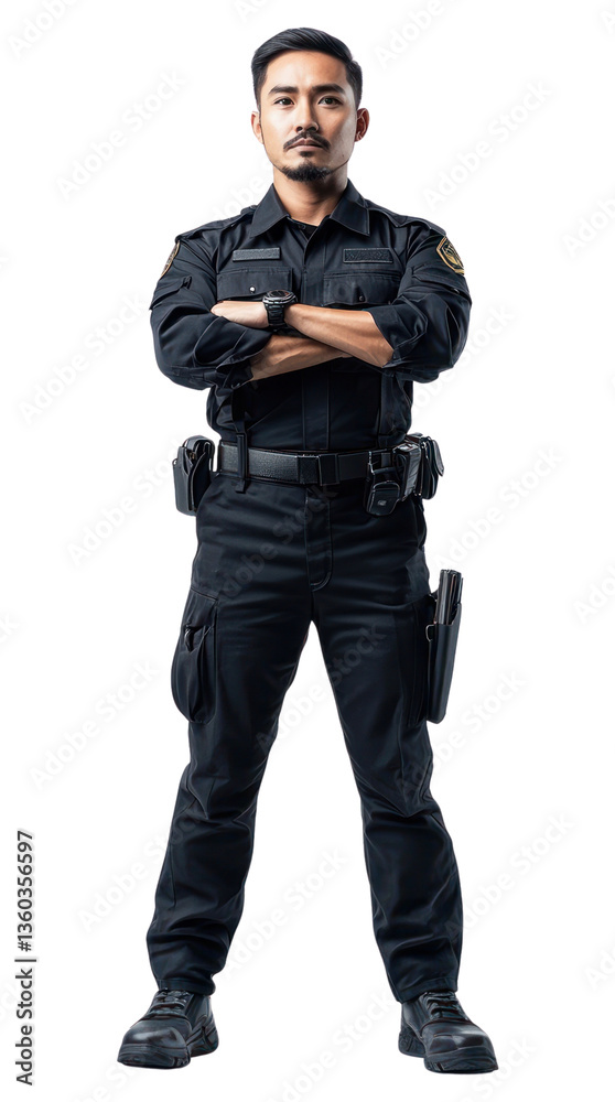 PNG Security guard standing officer full. PNG Security guard standing officer full.