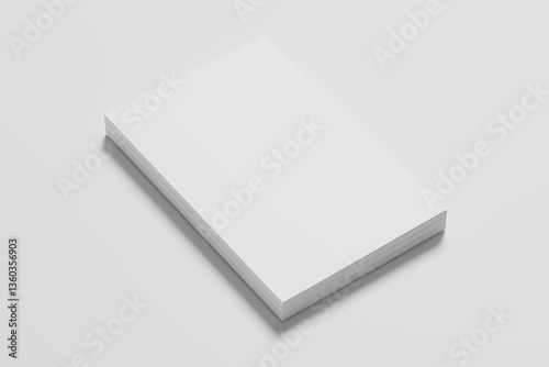 Cuadro en lienzo 11x17 Vertical Portrait Magazine Brochure 3D Rendering White Blank Mockup