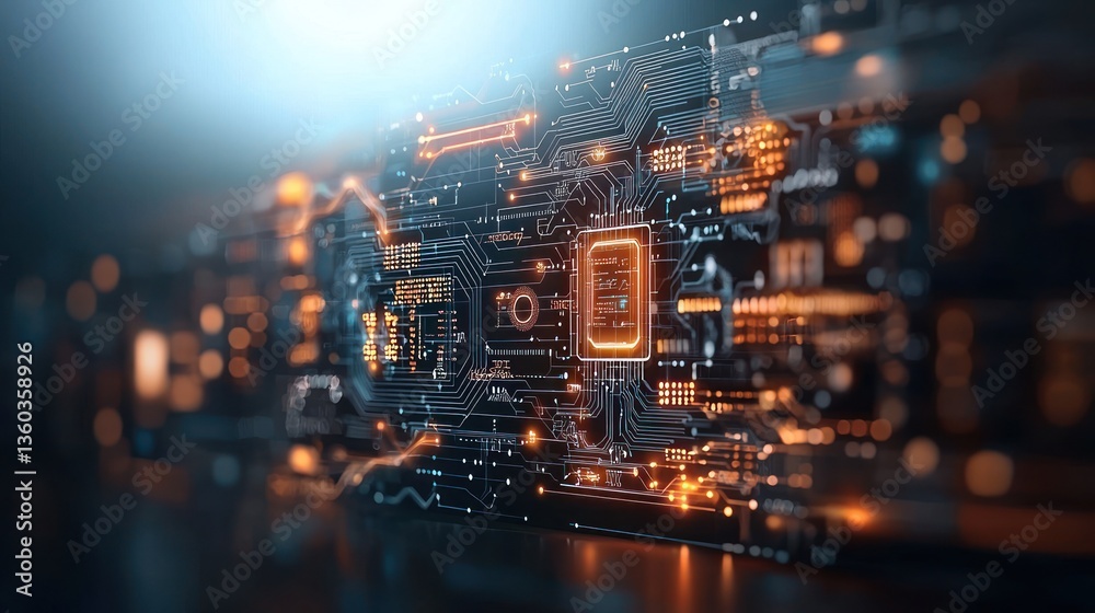 Fototapeta premium Futuristic Circuit Board