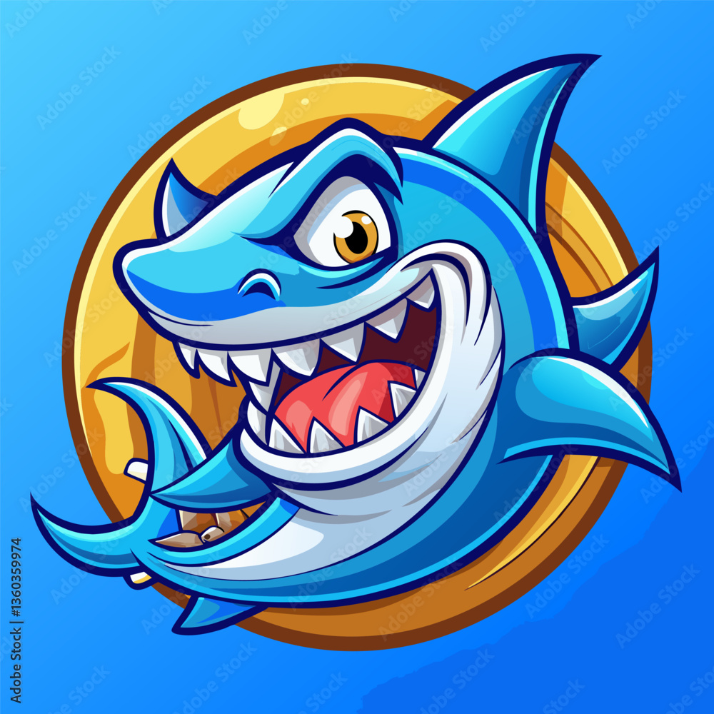 Obraz premium Angry blue shark