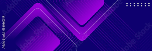 Minimal geometric background. Purple elements with fluid gradient. Dynamic shapes composition. Eps10