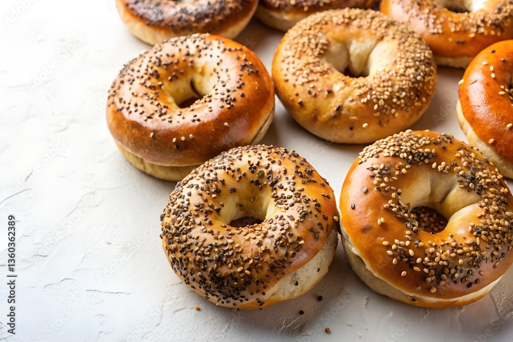 everything bagels in white background