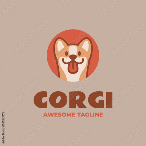 Corgi Simple Mascot Logo