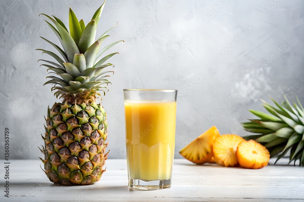 pineapple juice in white background pineapple juice in white background