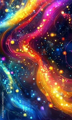 Abstract video with dynamic visual effects, abstract animation with smooth motion and colorful patterns. This is an artistic video with surreal visual effects with dynamic textures and creative 