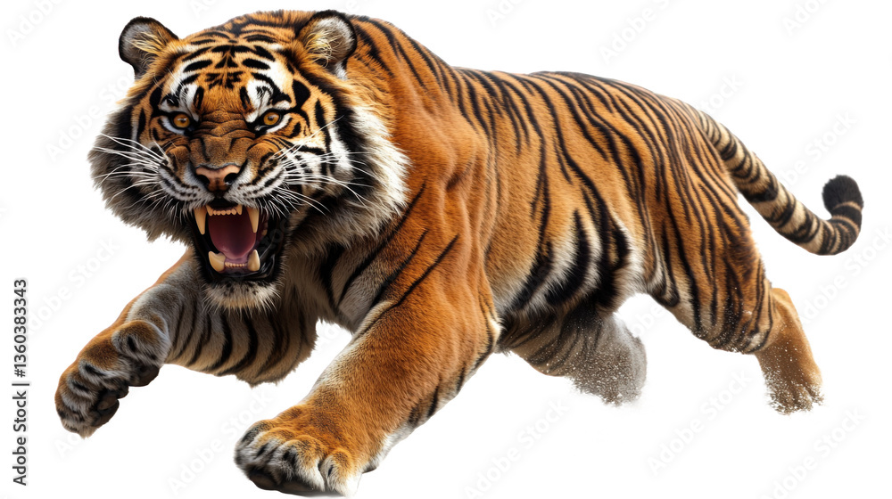 Obraz premium Powerful Bengal Tiger in Action