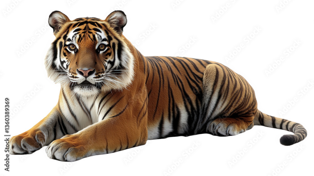 Obraz premium Majestic Bengal Tiger in Studio Setting