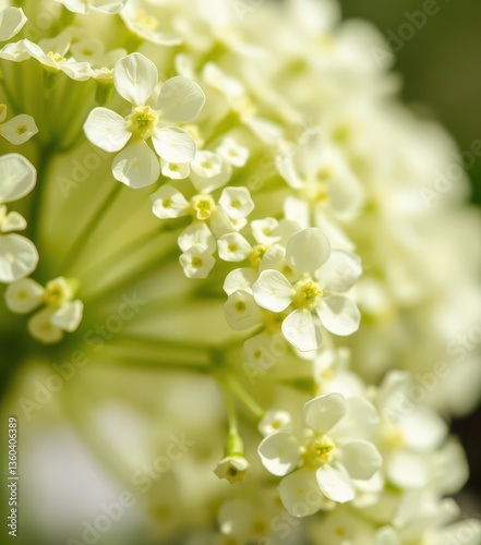 Delicate gypsophila blossoms, tiny white petals, close-up detail, nature photography, floral photography